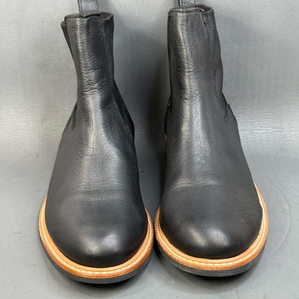 Black Leather Ankle Boots - Picture 2 of 9